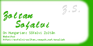zoltan sofalvi business card
